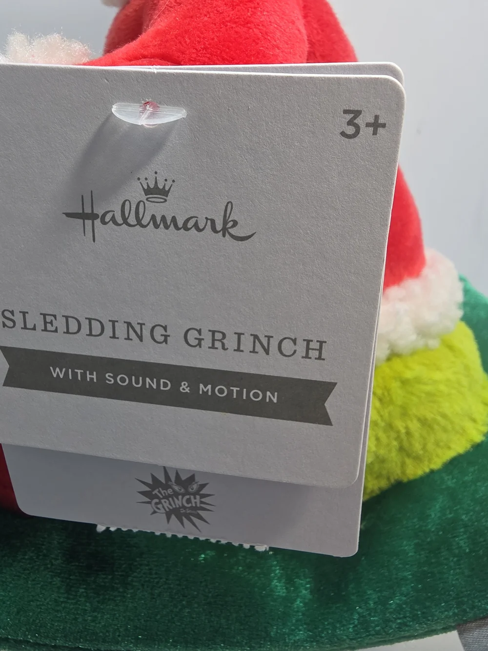 2024 Hallmark Sledding Grinch Animated Plush Sound & Motion Christmas Decor (Z4)